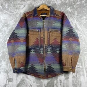 Vintage 90s Kuhl ALF Jacket Mens Medium Aztec Blanket Southwest Made in USA